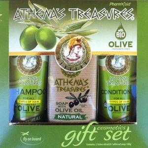 Pharmaid Athena’s Treasures Cosmetics Giftset 1: Het Ultieme Cadeau met Natuurlijke Verzorgingsroutine op basis van Olijfbladextract