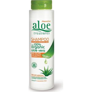 Pharmaid Aloe Treasures Revitaliserende Shampoo met Biologische Aloë Vera en Bio Olive - Hydrateert en Herstelt Droog & Beschadigd Haar - 250ml