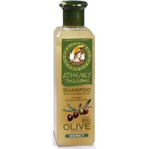 Pharmaid Athenas Treasures Shampoo Honing voor Droog en Beschadigd Haar 250ml - Herstel, Voeding & Hydratatie met Biologische Olijfolie, Olijfbladextracten en Honing