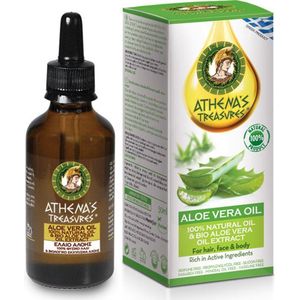 Pharmaid Athena's Treasures Aloe Vera Natural Oil 50ml: 100% Biologische Aloë Vera Olie voor Haar, Gezicht & Lichaam