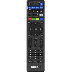 EDISION Universele afstandsbediening EDI-RCU 2 Learn Slim, origineel, programmeerbaar, 2-in-1 TV en ontvanger, Picco T265, Picco T265+, NANO T265+, Picco T265 Pro, Ping, Proton, Klein