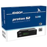 EDISION PROTON S2, DVB-S2 Full High Definition Free-Air-satellietontvanger, wifi-ondersteuning, 2-in-1 IR afstandsbediening