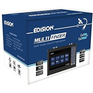 Edision Multi-Finder meetinstrument voor satellieten DVB-S/S2 terrestrische DVB-T/T2 kabel DVB-C signalen H.265/HEVC en CCTV-tester