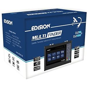 EDISION MULTI-FINDER Veldmeter DVB-S/S2, DVB-T/T2, DVB-C, CCTV Testing, H265 HEVC, zwart