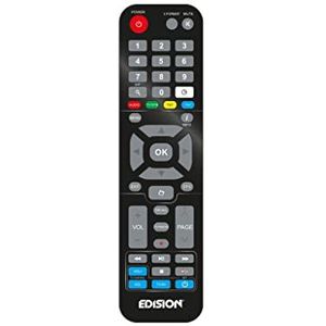 Edision Universele afstandsbediening EDI-RCU 4 Learn, origineel, programmeerbaar, 2in1 TV & ontvanger, Picco T265, Picco T265+, Nano T265+, Picco T265+, Picco T265 pro, PING T2/C, Proton S2, Picco T2