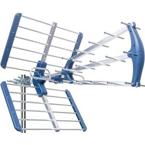 EDISION TALOS 13db Triple Digital Terrestrische Antenne UHF 21-48, met 5G LTE cutoff, ideaal voor Digitale Terrestrische TV-kanalen ontvangst DVB-T/T2, 470-694Mhz, Lengte 47cm, LTE700, Blauw en
