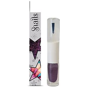Snails - 510218 - Glitternagellak - Paars - 2-in-1 Top Coat & Glitterpoeder