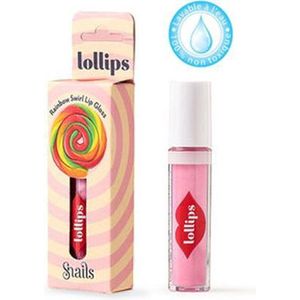 Snails 510006, Lip Gloss - Lollips Rainbow Swirl, voor kinderen vanaf 3 jaar, kinderschminken, roze