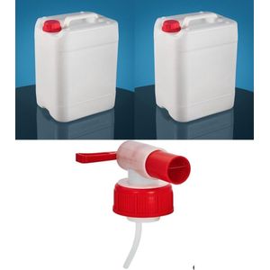 Moralisto Jerrycan-jerrycan voor water- 10Liter+10 Liter (2STUKS MET Eén KRAAN)-waterkan