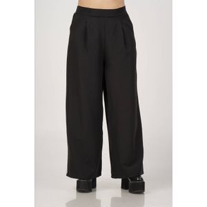 Curviss - Baggy High Waist - Gestreepte Broek - Zwart