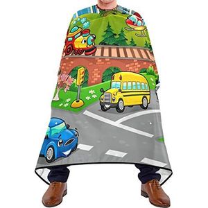 Salon Cape Grappige Voertuigen Kapper Cape Gepersonaliseerde Salon Toga's Antistatische Kappers Schort Voor Kleurplaten Kapper Kids