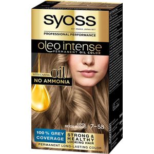 Syoss Oleo Intense Permanente Haarkleur 50 ml, Zandblond