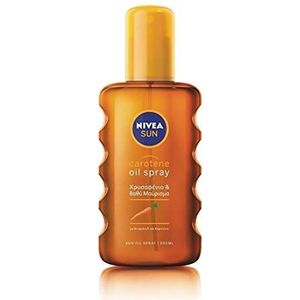 Nivea Sun Carotene Deep Tanning Oil Spray NO SPF, Golden & Lond-Lasting Tan 200ml