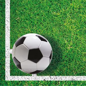 Procos Servetten Voetbal Junior 33 Cm Papier Groen 20 Stuks