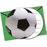 Procos Uitnodigingen Voetbal Papier Groen/wit 12 Delig