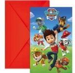 Folat 89441P Uitnodigingen Paw Patrol - 6 Stuks