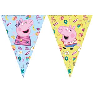 Procos Peppa Pig vlaggenslinger - Kleurrijke motieven en personages - 2,3 meter lang