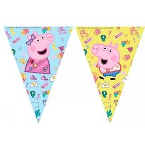 Procos Peppa Pig vlaggenslinger - Kleurrijke motieven en personages - 2,3 meter lang