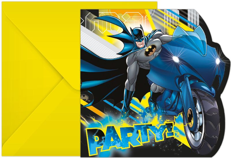 Batman Uitnodigingen En Enveloppen 6st