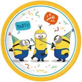 Procos Hängedekoration Pappteller Minions rund 23cmØ/8 St. FSC