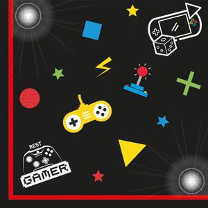 Gaming Party Servetten 33cm 20st