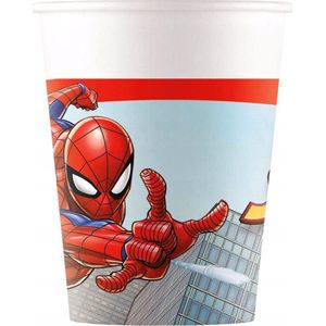 Spiderman Papieren Bekers - 200ml - Set van 8 stuks - Officieel gelicenseerd