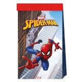 Spiderman uitdeelzakjes Crime Fighter papier 22x13x17cm | 4 stuks