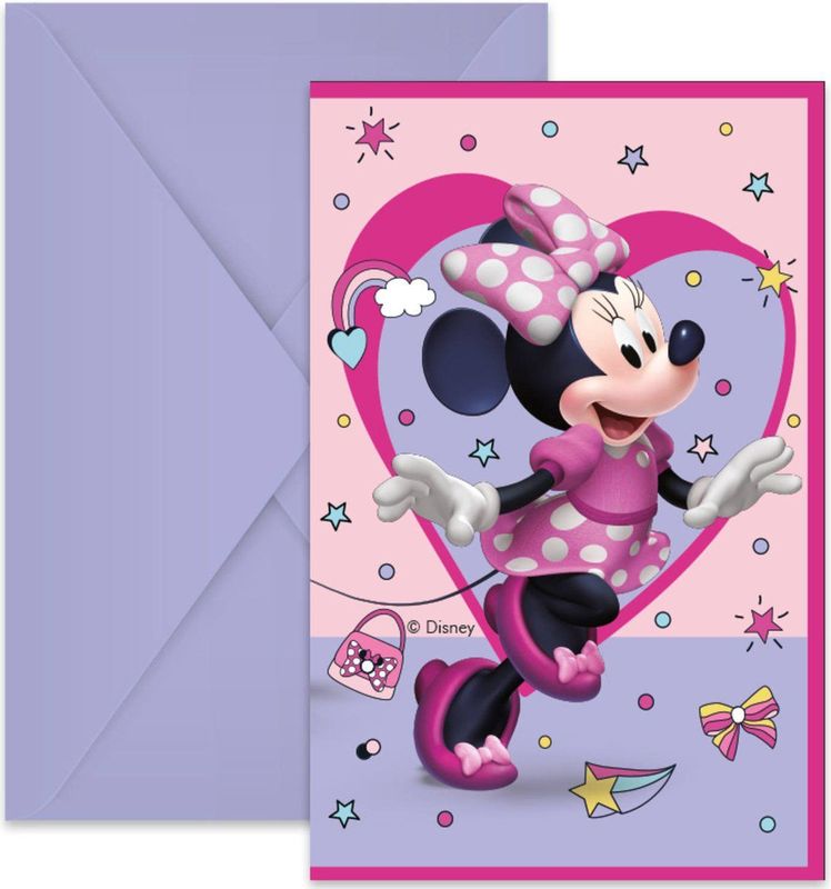 Minnie Junior Uitnodigingen 6st