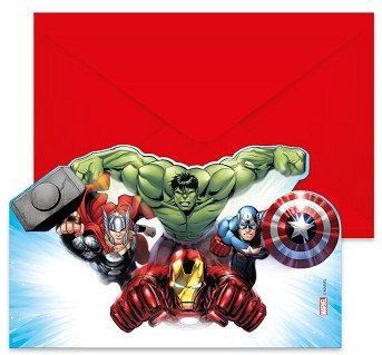 Avengers Infinity Stones Uitnodigingen 6st