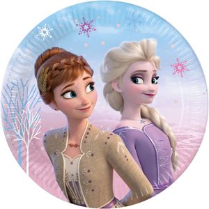 Vegaoo - 8 Elsa Frozen papieren bordjes 20 cm