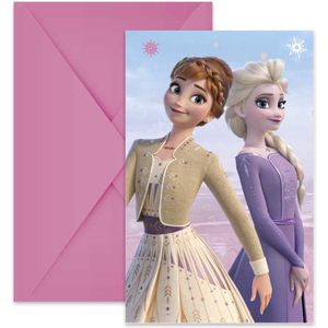 Procos - Frozen 2 Wind Spirit - Uitnodigingen - 6 Stuks - FSC® Mix