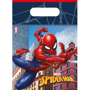 Spiderman Crime Fighter Uitdeelzakjes (6st) - Officieel Marvel gelicenseerd | 16x24cm Plastic zakjes