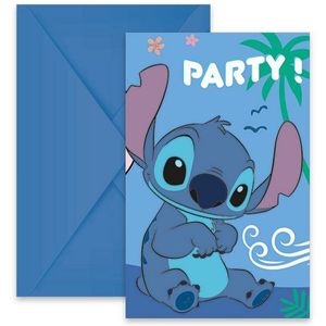 Stitch Uitnodigingen 6st