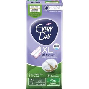 EveryDay All Cotton Inlegkruisjes, extra lang, filters, 100% katoen, 24 stuks