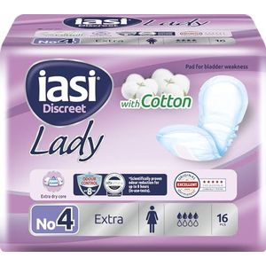 IASI Discreet Lady maandverband voor zwakte van de blaas, licht en matig, maat XL, 16 stuks