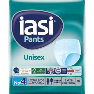 IASI Uniseks pants, hoge bescherming, 10 wegwerponderbroeken, extra absorptievermogen, maat XL, 10 stuks