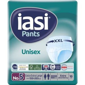 IASI Uniseks slips, 10 wegwerpslips, extra absorptievermogen, maat XXL, 10 stuks