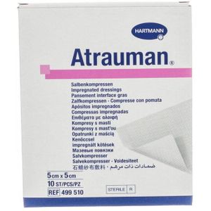 Atrauman zalfkompres 5cmx5cm 10 stuks