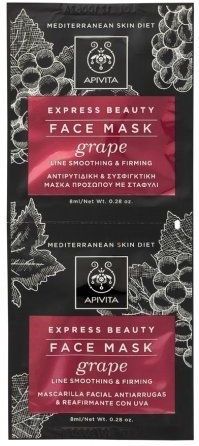 Apivita Express Beauty Firming Face Mask Grape Anti-Rimpel en Verstevigende Gezichtsmasker 2 x 8 ml