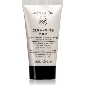 Apivita Cleansing Milk Face & Eyes Reinigingsmelk 3in1 voor Gezicht en Ogen 50 ml