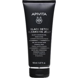 APIVITA Black Detox Cleansing Jelly  Black Cleansing Gel – Face & Eyes  150 ml