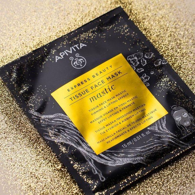 Apivita - Sheetmasker Firming & Lifting - Biologisch Afbreekbaar - Mastic