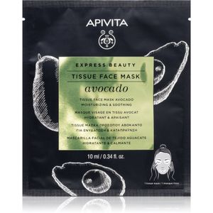 Apivita Express Beauty Avocado hydraterende sheet mask voor Kalmering van de Huid 10 ml