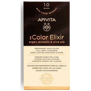 Apivita My Color Elixir Haarkleuring zonder Ammoniak Tint 1.0 Black