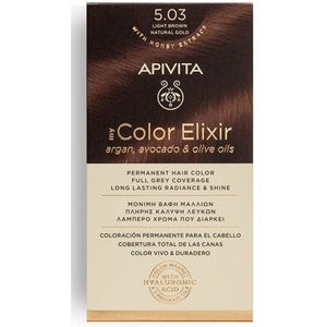 Apivita My Color Elixir Haarkleuring zonder Ammoniak Tint  5.03 Light Brown Natural Gold