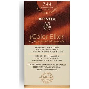 Apivita My Color Elixir Haarkleuring zonder Ammoniak Tint  7.44 Blonde Intense Copper