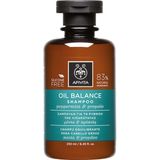 Apivita Oil Balance Shampoo Oily Hair Dieptereinigende Shampoo voor Vette Hoofdhuid voor Versterking en Glans van Haar 250 ml