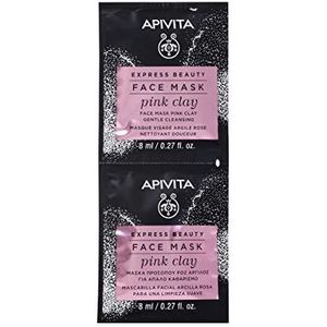 APIVITA Express Beauty Gentle Cleansing Face Mask with Pink clay 2X8 ml