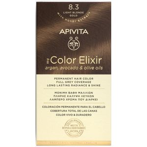 Apivita Haarverf Hair Colour Color Elixir Permanent Hair Color 8.3 Light Blonde Gold