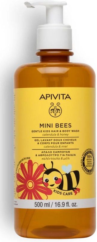 Apivita Mini Bees Gentle Kids Hair & Body Wash Calendula Honey 500 Lichaamsverzorging